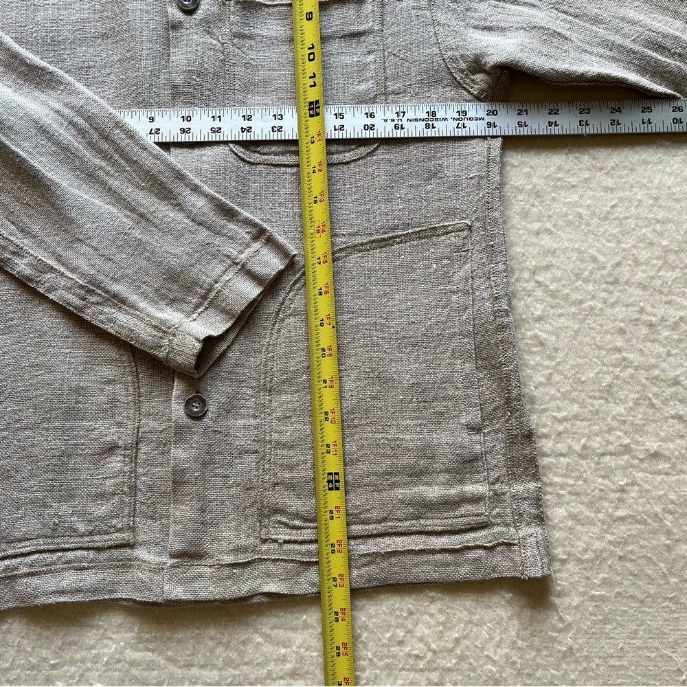 Liz wear 100% Linen Beige / cream color buttons down women’s jacket size small - Picture 3 of 10